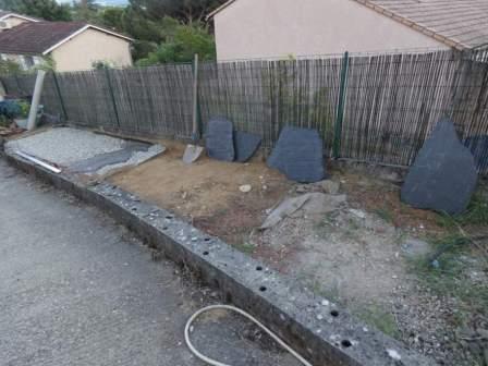 vue du chantier de l'étang